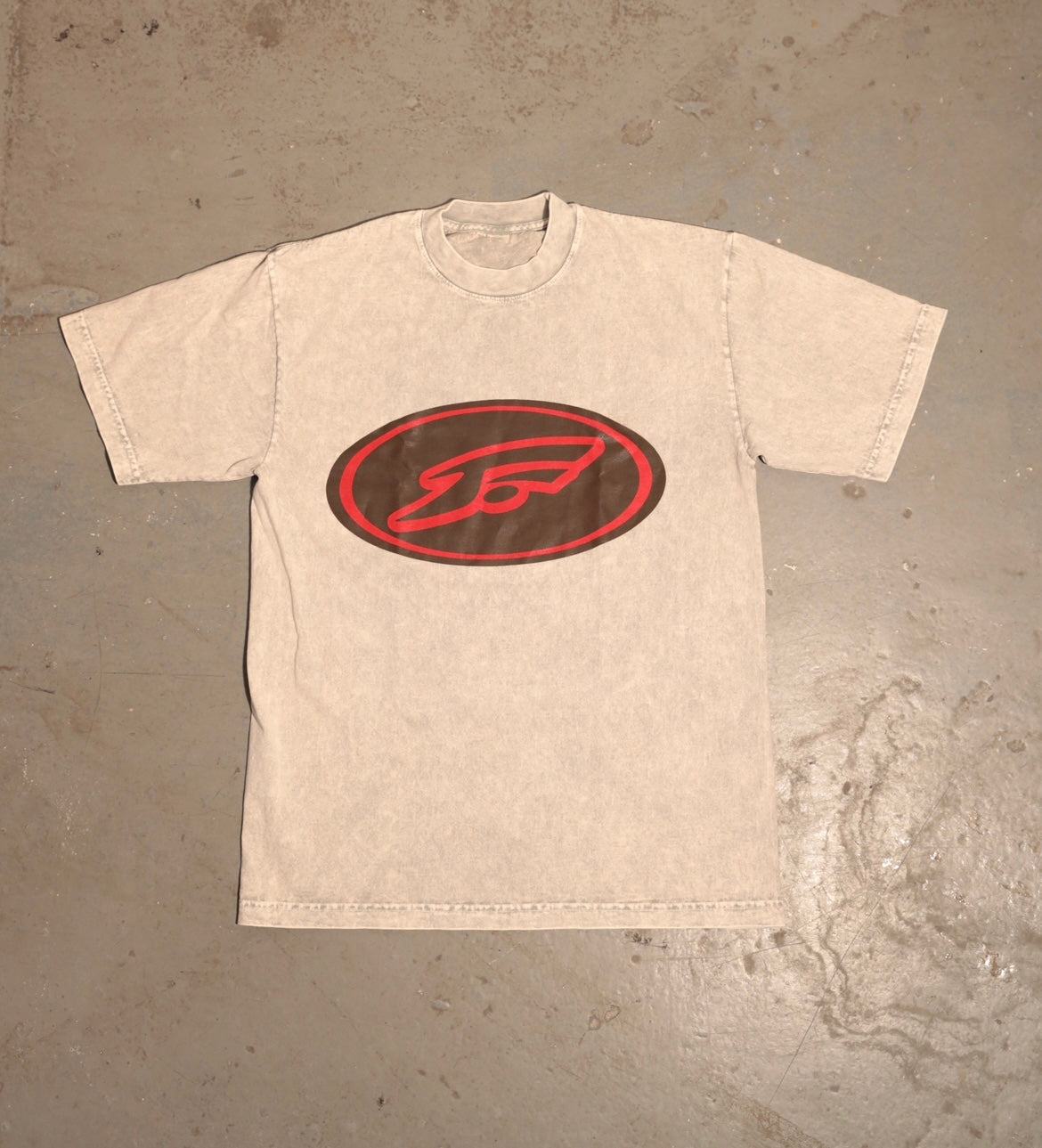 Mineral Wash Limetstone Logo Tee